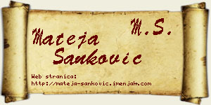 Mateja Sanković vizit kartica